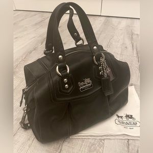 Coach black leather purse